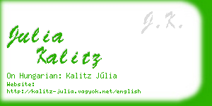 julia kalitz business card